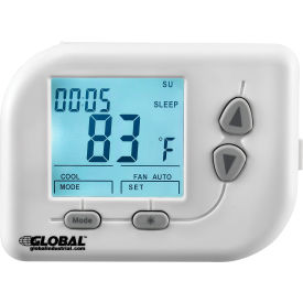 Global Industrial® Non-Programmable Thermostat Heat Cool Off Auto 24 VAC