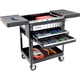Sunex Tools 8035 29"" 2 Drawer Slide Top Black Tool Cart W/ 5"" Casters