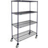 Nexel® 4 Shelf Truck Nexelon® 36""W x 21""D x 69""H Polyurethane Swivel Casters