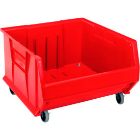 Quantum Storage 23-7/8"" x 22-1/2"" x 12"" Mobile Hulk Container Red Polypropylene