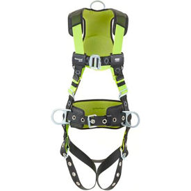 Honeywell Miller® H500 Construction Comfort Harness with Front & Side D-Rings 2XL Green