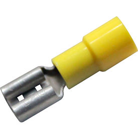 Allpoints 85-1061 Yellow Female Quick Disconnect; 1/4""; Wire Gauge 10 - 100/Box