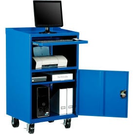 Global Industrial™ Mobile Computer Workstation Blue Unassembled