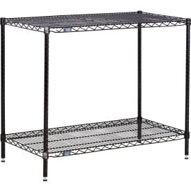 Nexel® 2 Shelf Black Epoxy Wire Shelving Unit Starter 30""W x 14""D x 34""H
