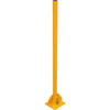 Yellow Powder Coat Folding Bollard 42""H