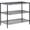Nexel® 3 Shelf Black Epoxy Wire Shelving Unit Starter 24""W x 24""D x 34""H