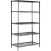 Nexel® 5 Shelf Black Epoxy Wire Shelving Unit Starter 54""W x 24""D x 63""H