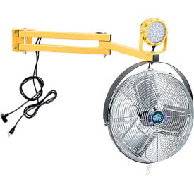 Global Industrial™ LED Dock Light w/ 40""L Arm & Fan 40W 4900 Lumens 5000K On/Off Switch