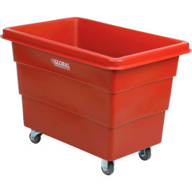 Global Industrial™ Plastic Bulk Box Truck 8 Bushel Direct Mount Base Red