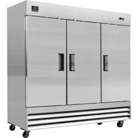 Nexel® Reach In Freezer 3 Solid Doors 72 Cu. Ft. Stainless Steel