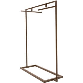 Econoco Linea 54 in. W x 66 in. H Statuary Bronze Garment Rack with 2 Swivel Hangbars