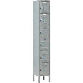 Global Industrial™ Capital® 6-Tier 6 Door Locker 12""W x 15""D x 78""H Gray Unassembled