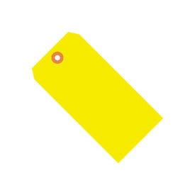 Global Industrial™ Shipping Tag #6 5-1/4""L x 2-5/8""W Fluorescent Yellow 1000/Pack