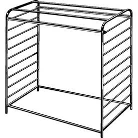 48""W x 28""D Black Double Center Floor Rack