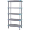 Quantum Millenia™ Shelving Unit 60""W X 21""D X 62""H 4 Open 1 Solid Shelf Dunnage Stand