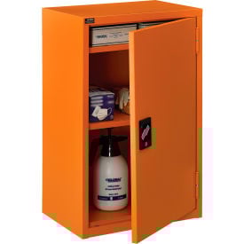 Global Industrial™ Emergency Preparedness Cabinet Wall Mount 18""Wx12""Dx26""H Orange