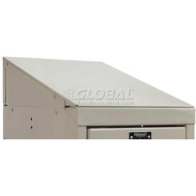 Hallowell KISTT1218PT Steel Locker Accessory - Individual Slope Top 12""W x 18""D x 6""H - Tan