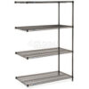 Nexel® 4 Shelf Black Epoxy Wire Shelving Unit Add On 24""W x 21""D x 63""H