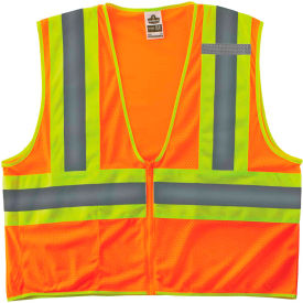 Ergodyne® GloWear® 8229Z Economy Two Tone Vest Zipper Class 2 XS Orange