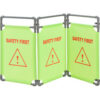 Global Industrial™ Fabric Folding Barrier Lime Green Safety First
