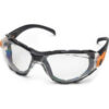 Elvex® Go-Specs™ Foam Lined Safety Glasses Clear Lens Black Frame