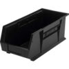 Quantum Storage 8-1/4""W x 18""L x 7""H Ultra Series Stack and Hang Bin Black Polypropylene 4 Slots