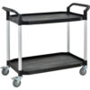 Global Industrial™ Service Cart w/2 Shelves 440 lb. Capacity 36""L x 20""W x 37""H Black