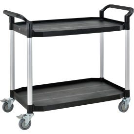 Global Industrial™ Service Cart w/2 Shelves 440 lb. Capacity 36""L x 20""W x 37""H Black