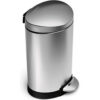 simplehuman® Mini Semi Round Step Can - 1-3/5 Gallon Brushed SS