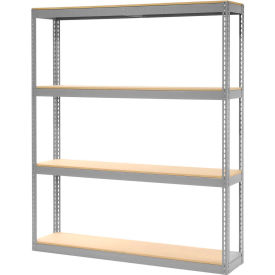 Global Industrial™ Record Storage Rack Without Boxes 72""W x 15""D x 84""H - Gray