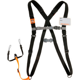 Ergodyne Squids 3138 Padded Barcode Scanner Harness & Lanyard for Mobile Computers L Black
