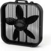 Lasko B20401 Decor Colors 20"" Box Fan with Save-Smart™ 3-Speed 110V Black