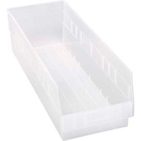 Plastic Nesting Storage Shelf Bin QSB214 8-3/8""W x 23-5/8""L x 6""H Clear