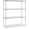 Nexel® 4 Shelf Stainless Steel Wire Shelving Unit Starter 60""W x 24""D x 86""H