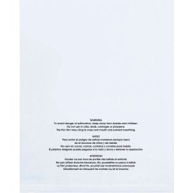 Global Industrial™ Flat Suffocation Warning Poly Bags 12""W x 15""L 2 Mil Clear 1000 Pack