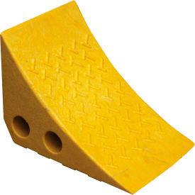 Yellow Recycled Plastic Wheel Chock PWC-Y 10-1/2""L x 7-1/2""W x 7-1/2""H