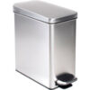 simplehuman® Brushed Stainless Steel Profile Step Can 2-3/5 Gallon