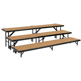 3 Level Tapered Riser with Hardboard - 60""L x 18""W - 8""H 16""H & 24""H