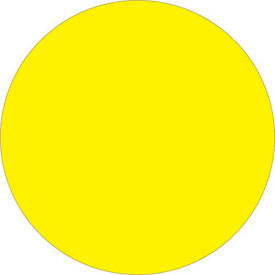 2"" Dia. Round Removable Labels Fluorescent Yellow Roll of 500
