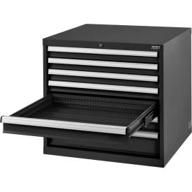 Global Industrial™ Modular Drawer Cabinet 7 Drawers w/Lock 30""Wx27""Dx29-1/2""H Black