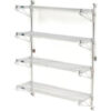 Nexel® Poly-Green® Adjustable Wall Mount Wire Shelving 4 Shelf Starter 48""Wx18""Dx63""H