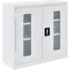 Global Industrial™ Clear View Wall Storage Cabinet 30""W x 12""D x 30""H Assembled Off White