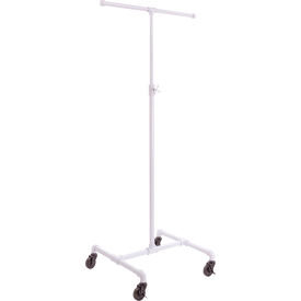 Econoco Pipeline Gloss White Adjustable 2-Way Garment Rack