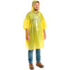 Disposable Rain Poncho 80"" L One Size Yellow