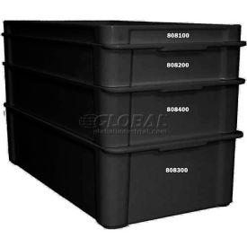 Molded Fiberglass Fibrestat ESD Stacking Tote 808300 Top Overall -23-3/8""L x 12""W x 6""H
