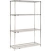 Nexel® 4 Shelf Chrome Quick Adjust Wire Shelving Unit Starter 60""W x 18""D x 86""H