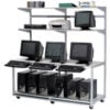 Global Industrial™ 72"" Computer LAN Workstation 72""W x 30""D x 74""H Gray Unassembled