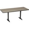 Interion® Breakroom Table 60""L x 30""W Charcoal