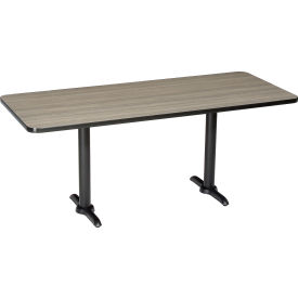 Interion® Breakroom Table 60""L x 30""W Charcoal