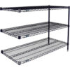 Nexel® 3 Shelf Nexelon® Blue Wire Shelving Unit Add On 48""W x 14""D x 34""H